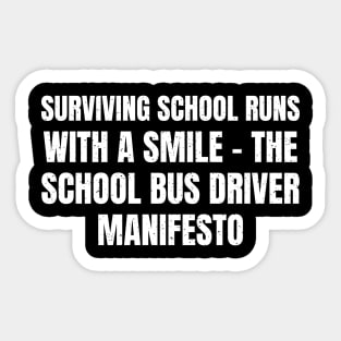 School Bus Driver Sticker